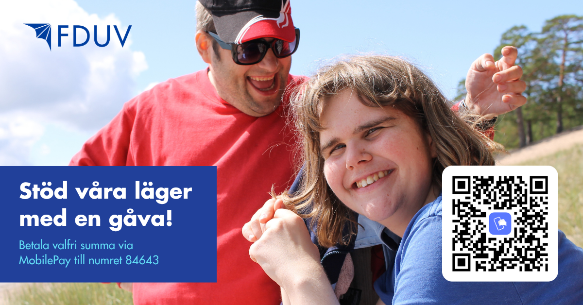 Stöd våra läger med en gåva! Betala valfri summa via MobilePay till numret 84643.