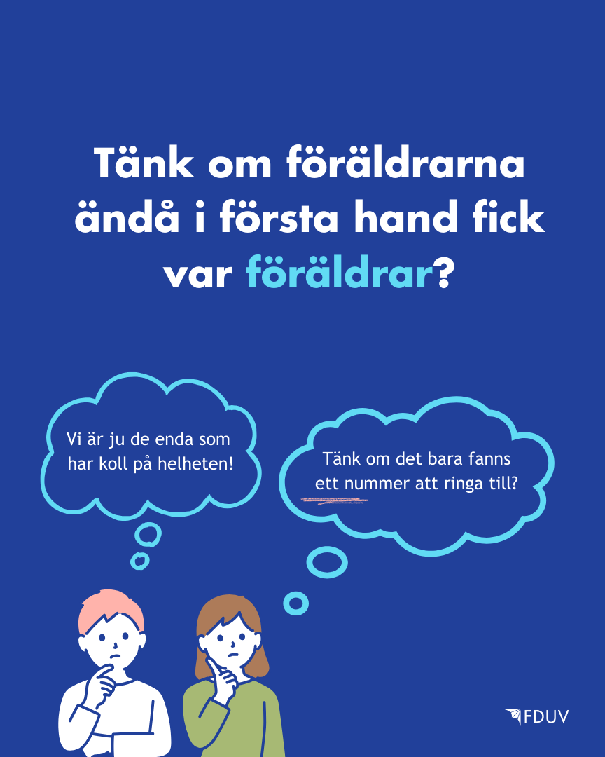 Tänk om föräldrarna ändå i första hand fick vara föräldrar?