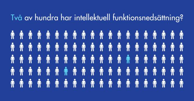 Två av hundra har intellektuell funktionsnedsättning?